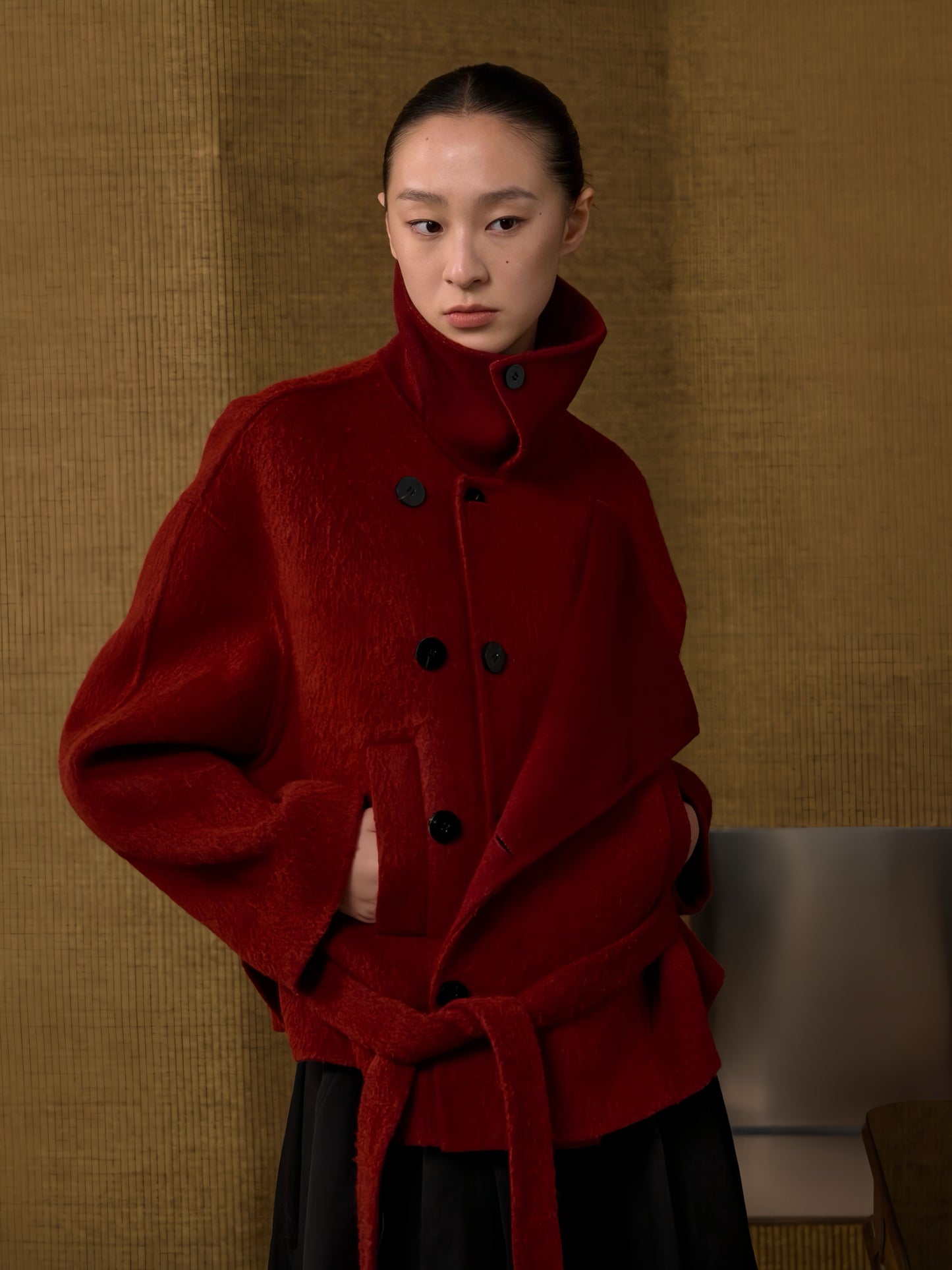 Short Stylish Wool Cardigan
