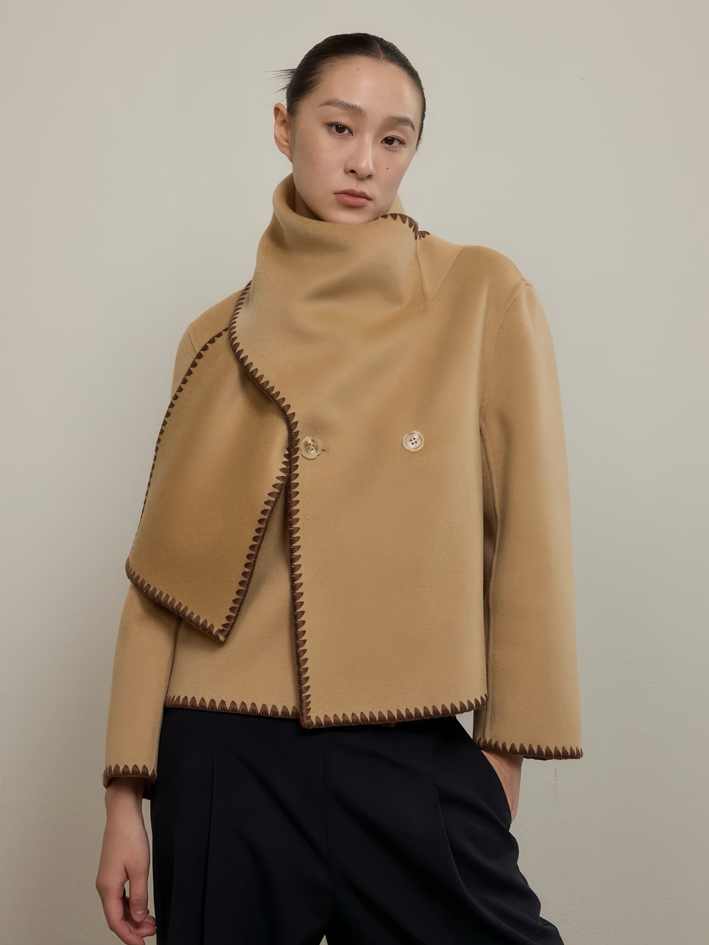 Short Stylish Wool Cardigan